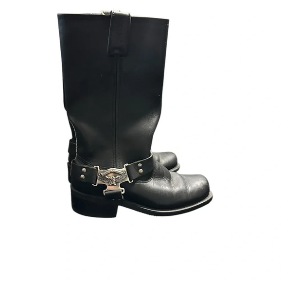 Harley-Davidson Shoes - Harley Davidson Black Leather Harness Boot Size 6